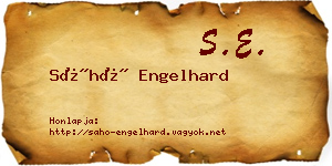 Sáhó Engelhard névjegykártya